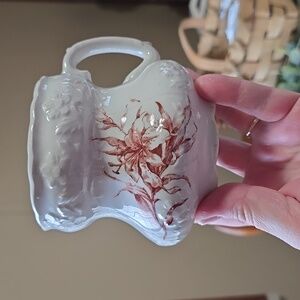 Ironstone Red Transferware Mug